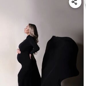 Elegant Black Maternity Dress